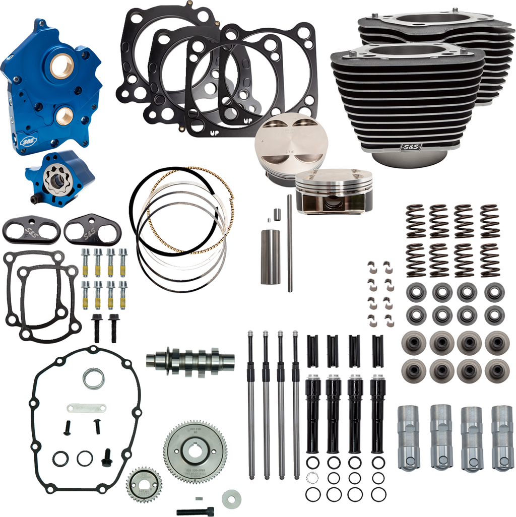 S&S CYCLE Power Pack - 4.375" Stroke - Oil Cooled - Black w/Highlights - M8 310-1058C — image 1