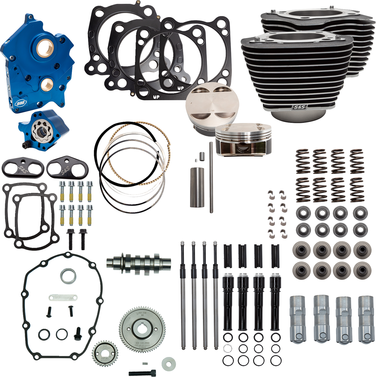 S&S CYCLE Power Pack - 4.375" Stroke - Oil Cooled - Black w/Highlights - M8 310-1058C — image 1