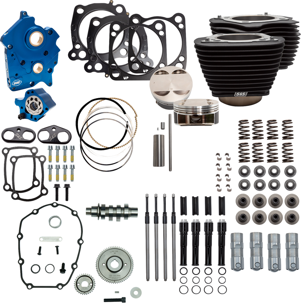 S&S CYCLE Power Pack - 4.375" Stroke - Oil Cooled - Black Granite w/Highlights - M8 310-1059C — image 1