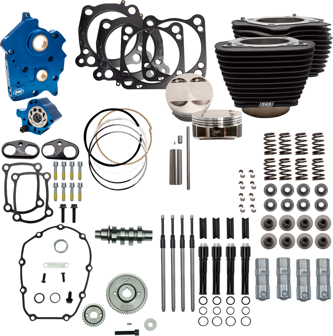 S&S CYCLE Power Pack - 4.375" Stroke - Oil Cooled - Black Granite w/Highlights - M8 310-1059C — image 1