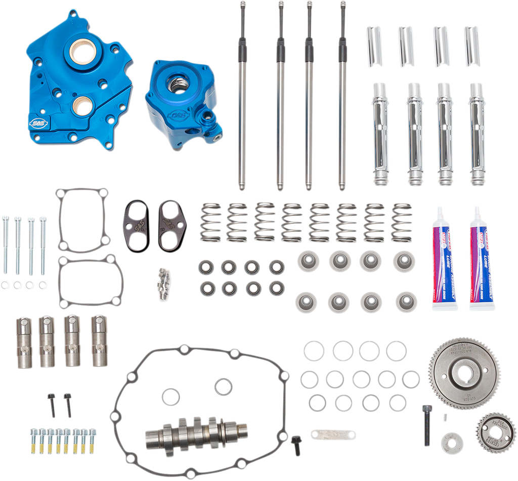 S&S CYCLE Cam Chest Kit - Oil Cooled - Gear Drive - 550 Cam - Chrome Pushrod Tubes - M8 310-1083B — image 1