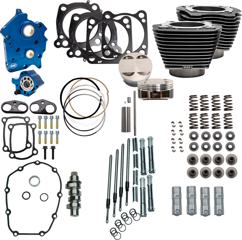 S&S CYCLE Power Pack - 4.500" Stroke - Water Cooled - Black Granite w/Highlights - M8 310-1107C — image 1