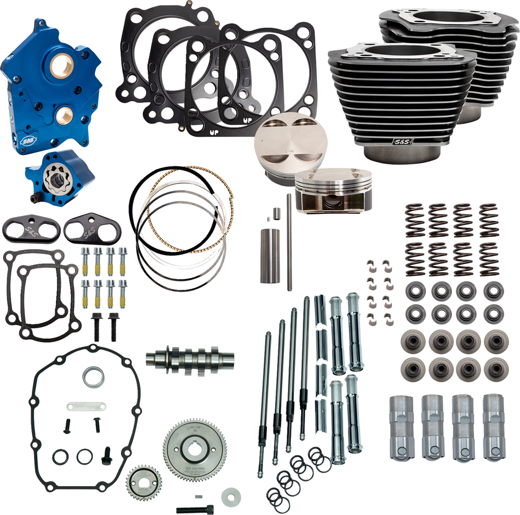S&S CYCLE Power Pack - 4.500" Stroke - Water Cooled - Black Granite w/Highlights - M8 310-1108C — image 1