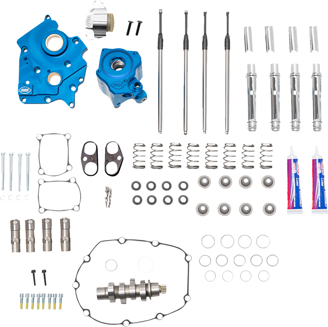 S&S CYCLE Cam Chest Kit - Water Cooled - Chain Drive - 540 Cam - Chrome Pushrod Tubes - M8 310-1116B — image 1