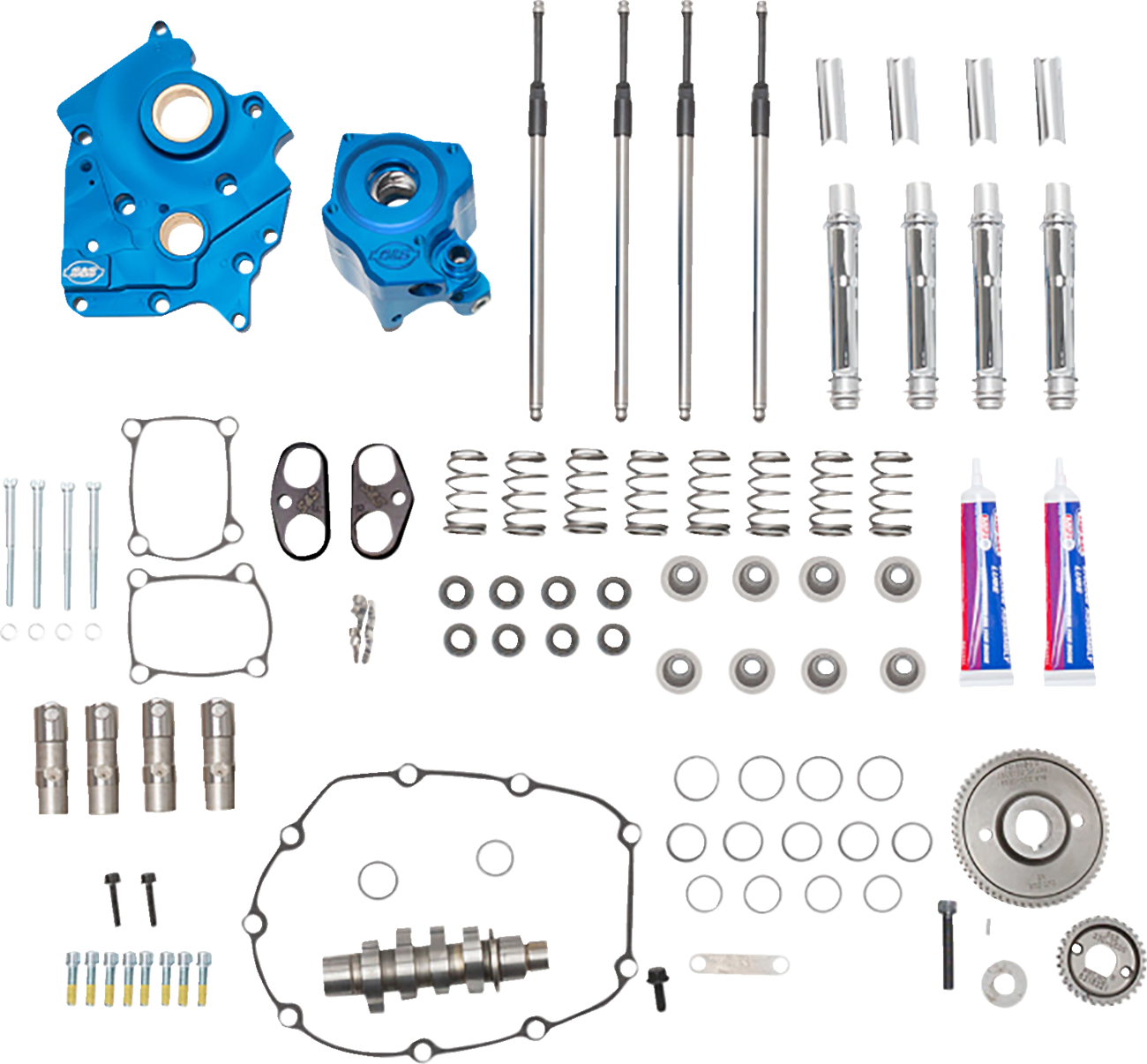 S&S CYCLE Cam Chest Kit - Water Cooled - Gear Drive - 540 Cam - Chrome Pushrod Tubes - M8 310-1117A — image 1