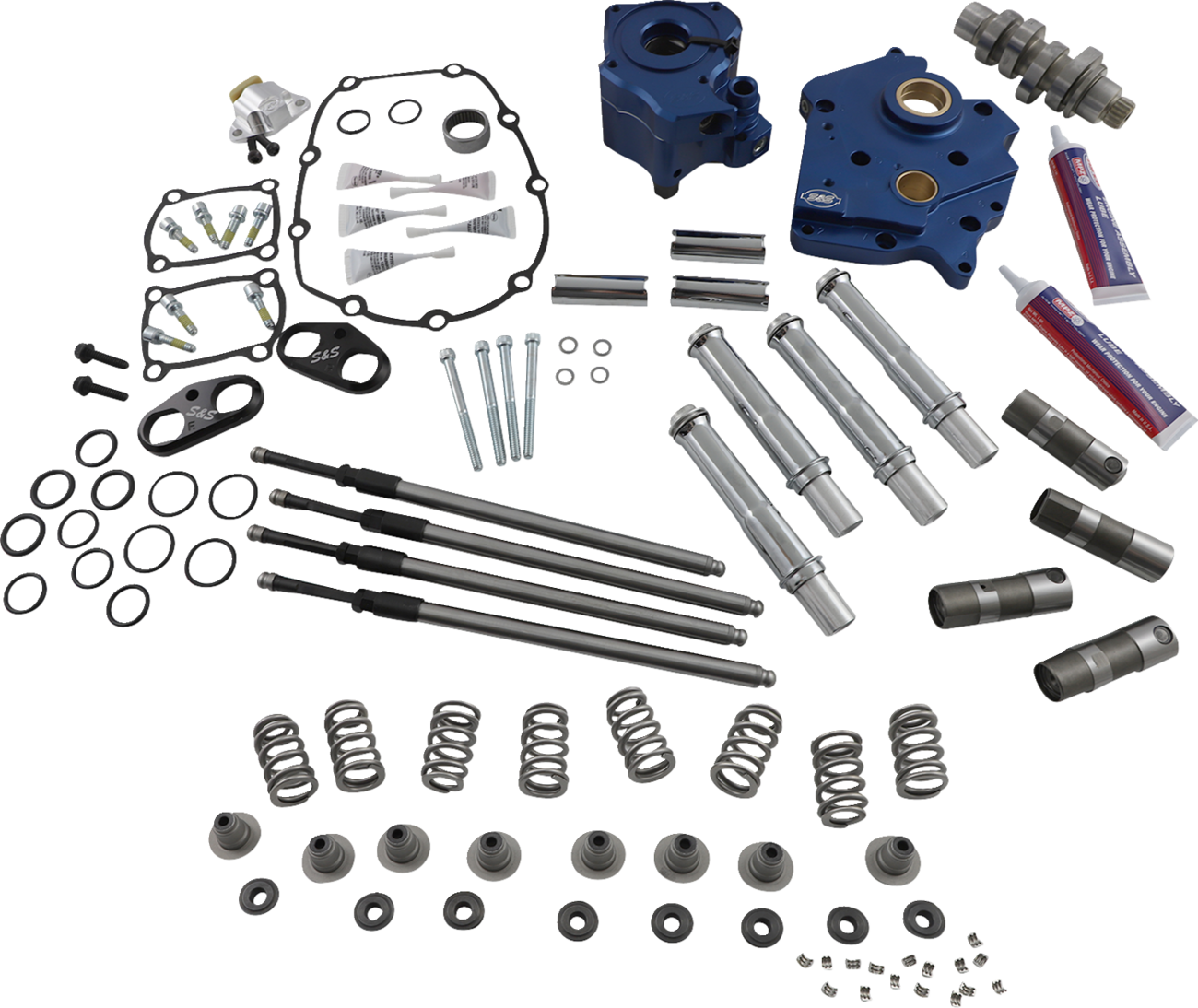 S&S CYCLE Cam Chest Kit with Plate - Chain Drive - Oil Cooled - 540 Cam - Chrome Pushrods - M8 310-1118A — image 1