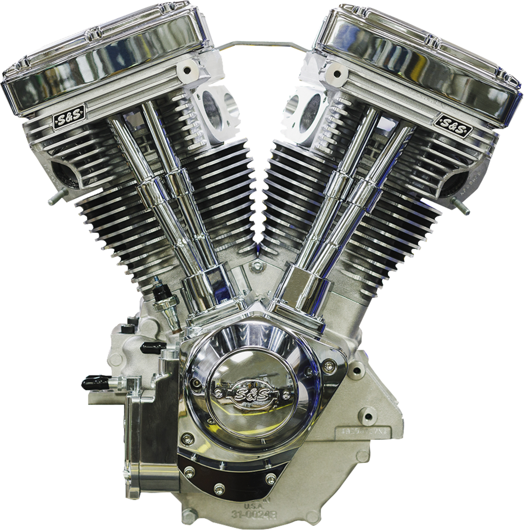 S&S CYCLE V111 Long-Block Engine- Natural - 84-'99 Custom Chasis w/Alternator Style Primary 310-1157 — image 1