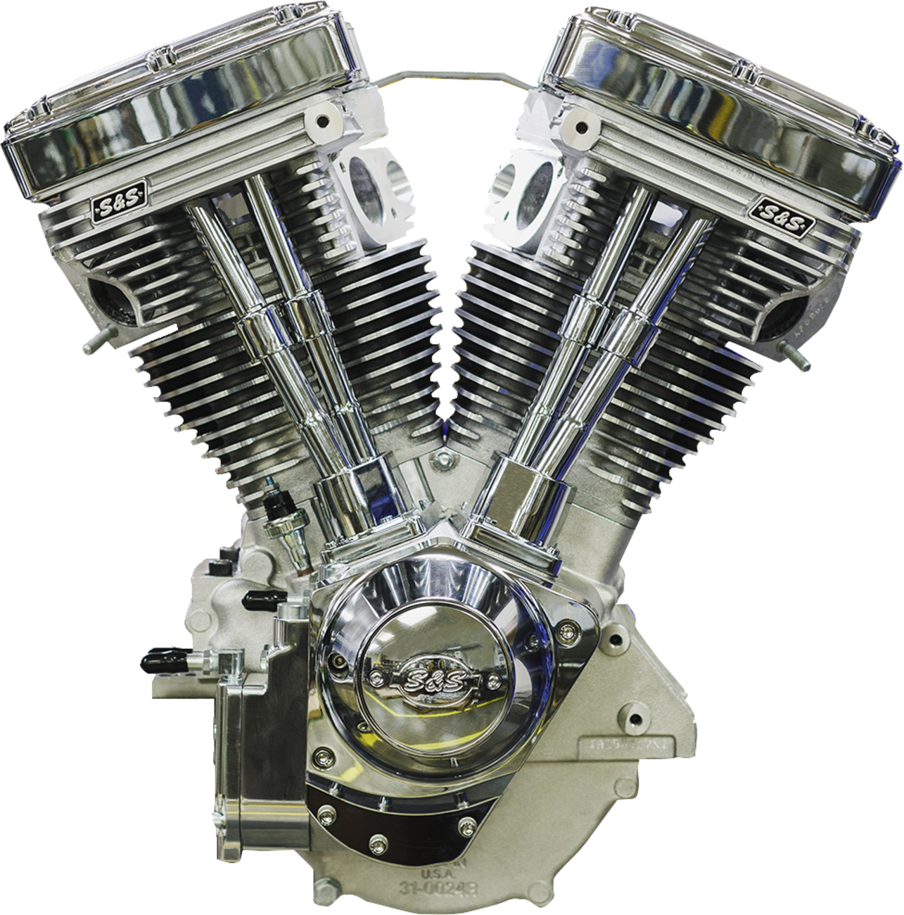 S&S CYCLE V111 Long-Block Engine- Natural - 84-'99 Custom Chasis w/Alternator Style Primary 310-1157 — image 1