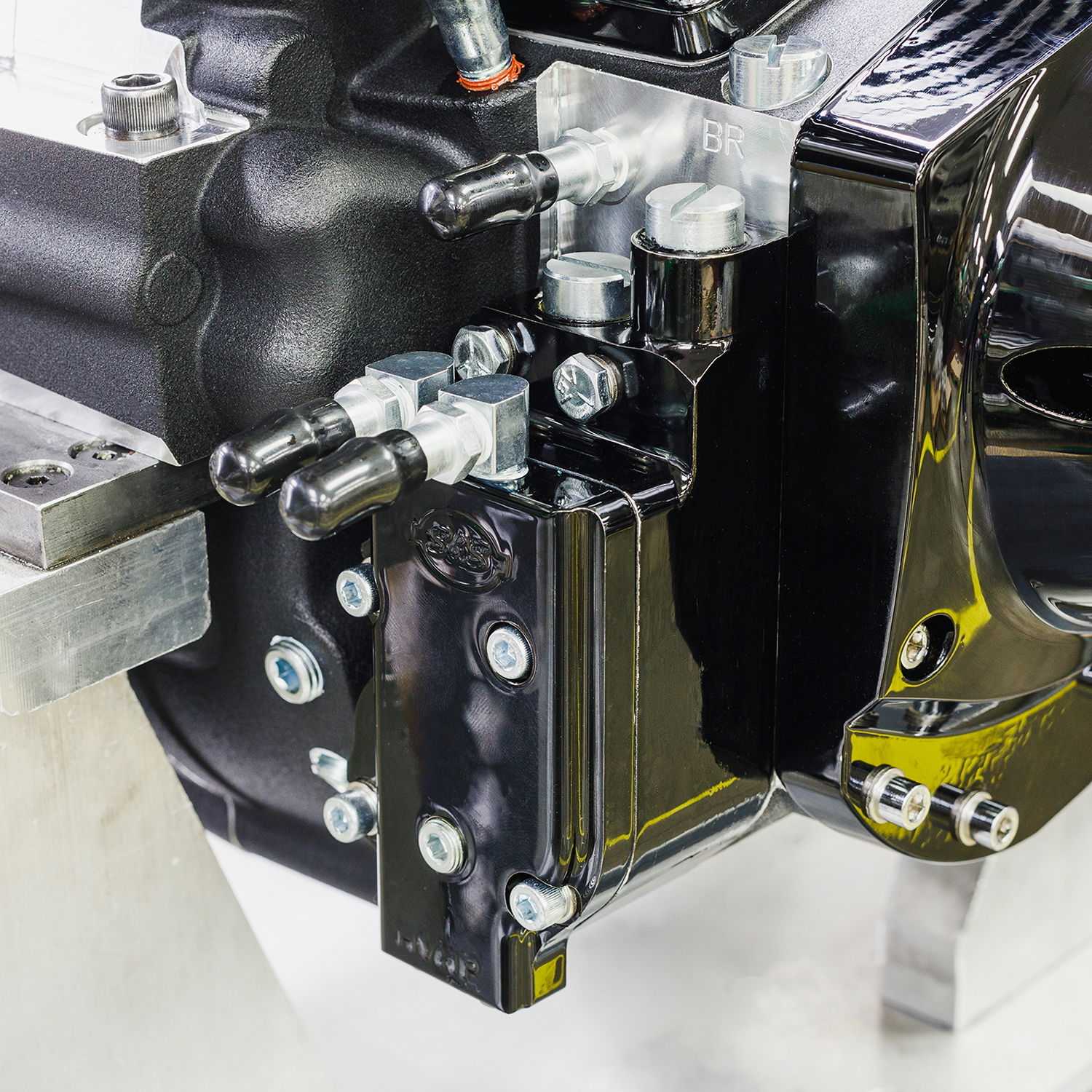 S&S CYCLE V124 Long Block Engine - Black Edition - Big Twin | Custom Chasis w/Alternator-Style Primary 310-1158 — image 6