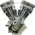 S&S CYCLE V124 Long Block Engine - Chrome/Natural - Big Twin | Custom Chasis w/Alternator-Style Primary 310-1160 — image 1