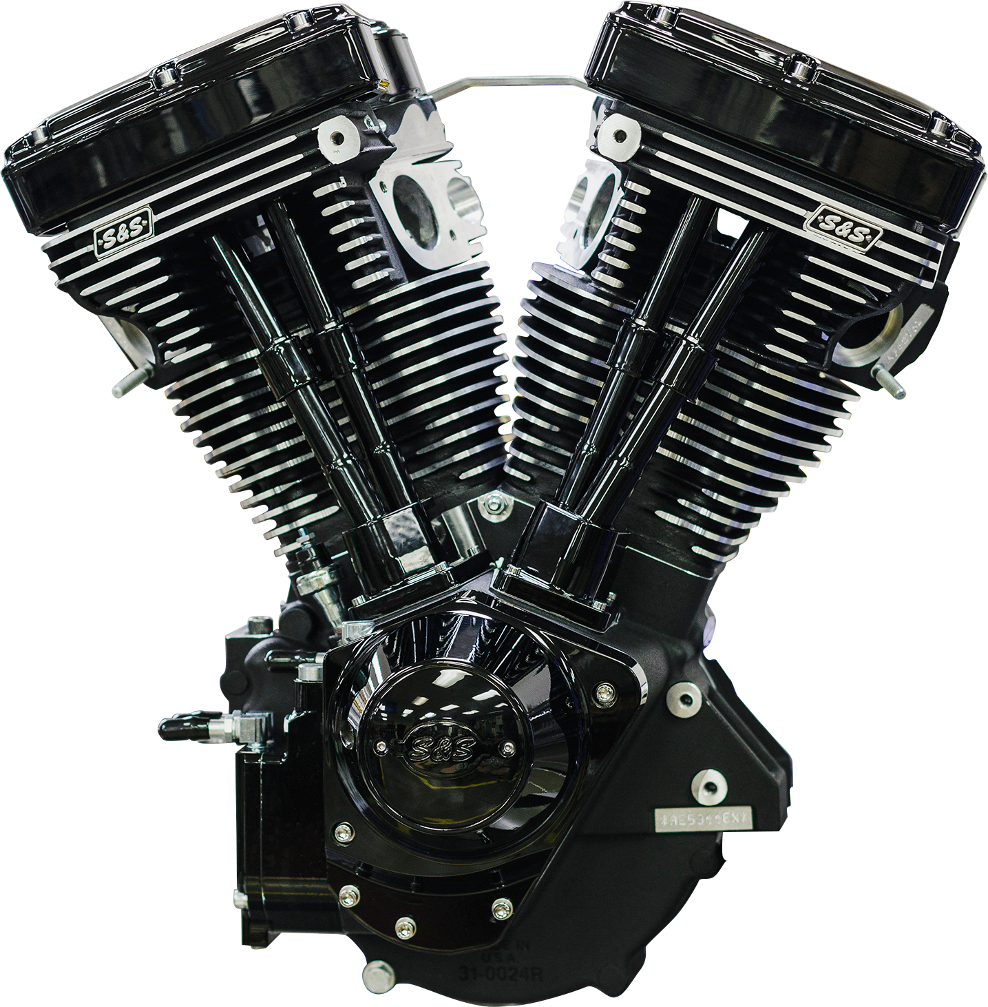S&S CYCLE V124 Long Block Engine - Chrome/Natural - Big Twin | Custom Chasis w/Alternator-Style Primary 310-1160 — image 8