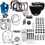 S&S CYCLE 129" Power Pack - 550 Chain Drive - Oil Cooled - Wrinkle Black w/Highlight Fins - 107" M8 310-1223C — image 2