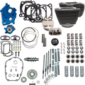 S&S CYCLE 129" Power Pack - 550 Gear Drive - Oil Cooled - Wrinkle Black w/Highlight Fins - 107" M8 310-1224C — image 1