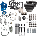 S&S CYCLE 129" Power Pack - 550 Chain Drive - Oil Cooled - Wrinkle Black w/Highlight Fins - 107" M8 310-1225C — image 1