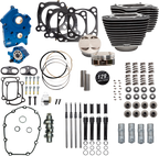 S&S CYCLE 129" Power Pack - 550 Chain Drive - Oil Cooled - Wrinkle Black w/Highlight Fins - 107" M8 310-1225C — image 1