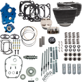 S&S CYCLE 132" Power Pack - 550 Gear Drive - Water Cooled - Wrinkle Black w/Highlight Fins - 114"/117" M8 310-1230C — image 1