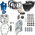S&S CYCLE 132" Power Pack - 550 Chain Drive - Water Cooled - Black Granite w/Highlight Fins - 114"/117" M8 310-1235C — image 1