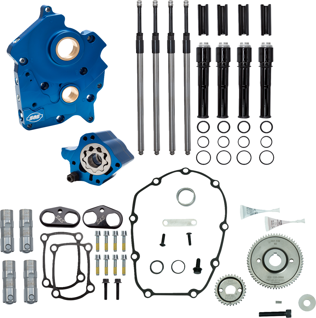 S&S CYCLE Cam Chest Kit without Cams - Gear Drive - Water Cooled - Black Pushrods - M8 310-1260 — image 2