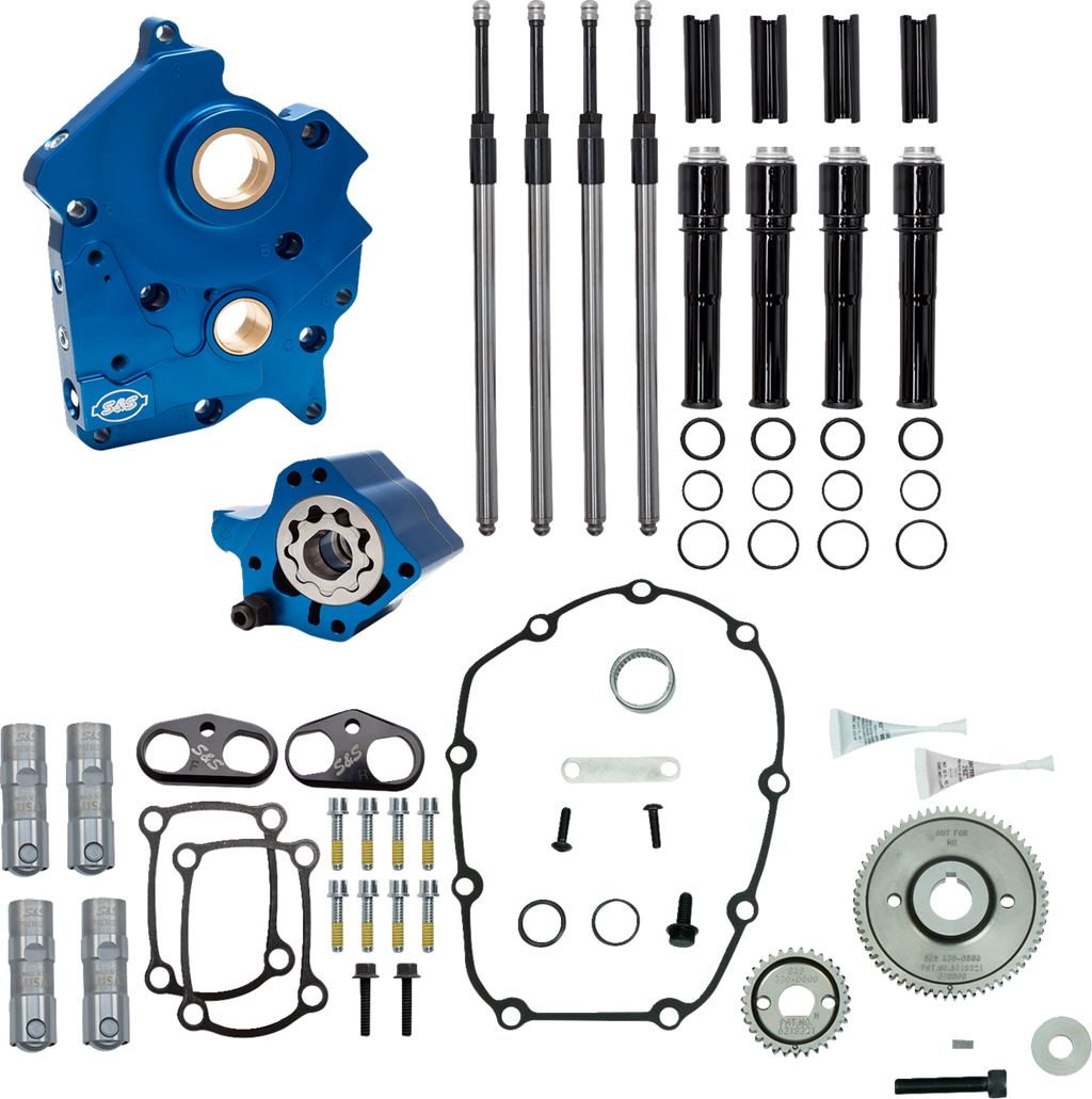 S&S CYCLE Cam Chest - Water Cooled - Gear Drive - Black Pushrod Tubes - M8 310-1260A — image 2