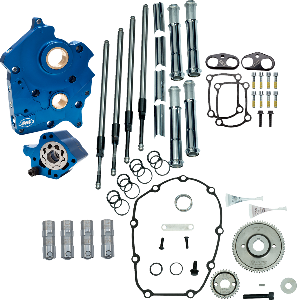 S&S CYCLE Cam Chest Kit without Cams - Gear Drive - Water Cooled - Chrome Pushrods - M8 310-1261 — image 1