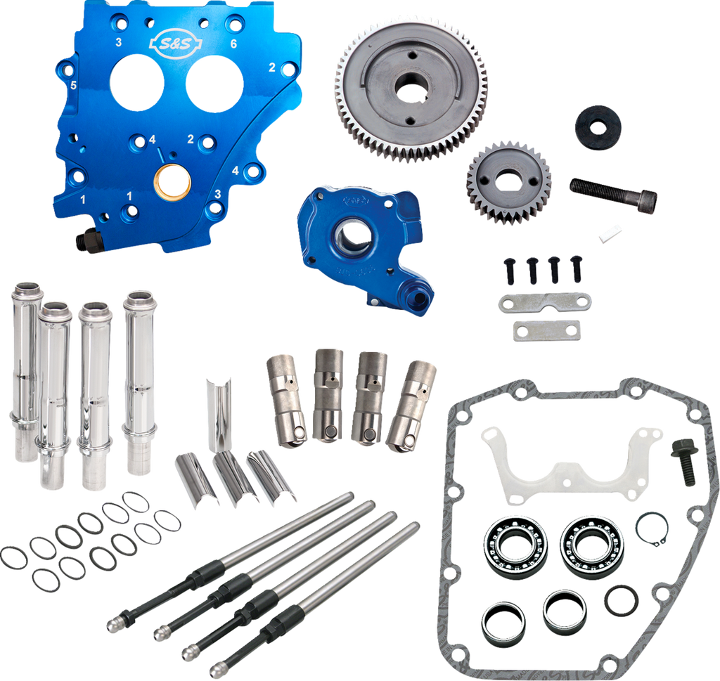 S&S CYCLE Cam Chest Kit without Cams - Gear Drive - Oil Cooled - Chrome Pushrods - Twin Cam 310-1267 — image 1