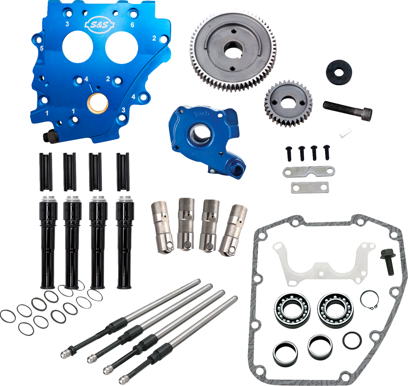 S&S CYCLE Cam Chest Kit without Cams - Gear Drive - Oil Cooled - Chrome Pushrods - Twin Cam 310-1267 — image 2