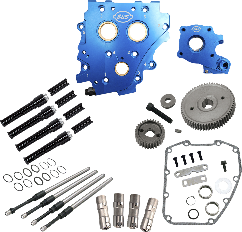 S&S CYCLE Cam Chest Kit without Cams - Gear Drive - Oil Cooled - Black Pushrods - Twin Cam 310-1268 — image 1