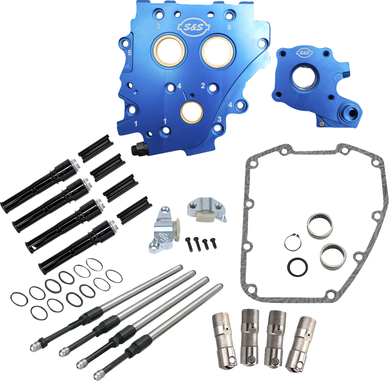 S&S CYCLE Cam Chest Kit without Cams - Chain Drive - Black Pushrods - Twin Cam 310-1272 — image 1