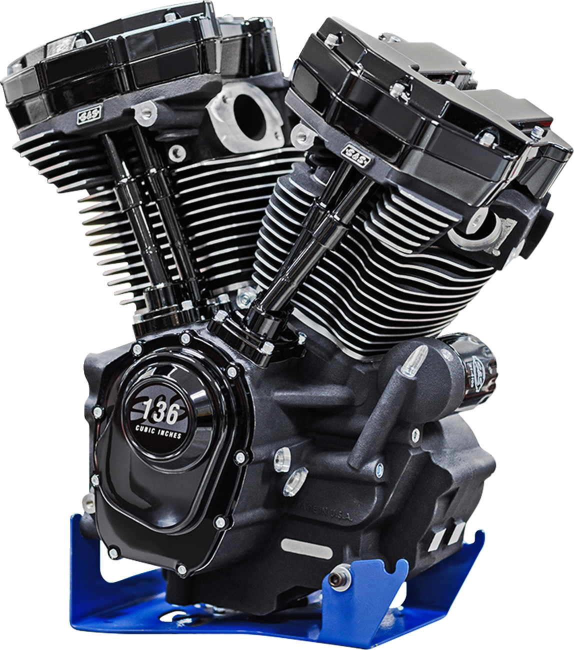 S&S CYCLE MK136 Black Edition Engine - 550G Gear Drive - Oil Cooled - Race Only - M8 Touring 310-1289 — image 1