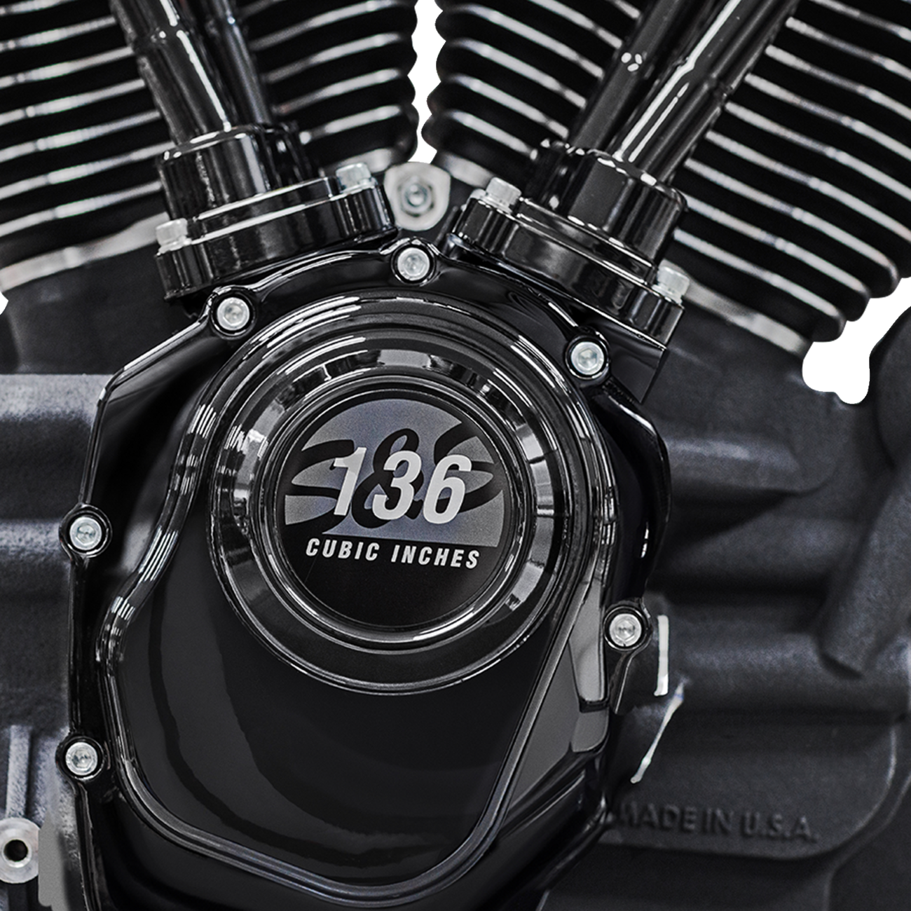 S&S CYCLE MK136 Black Edition Engine - 550G Gear Drive - Oil Cooled - Race Only - M8 Touring 310-1289 — image 2