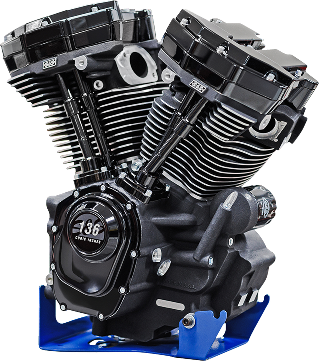 S&S CYCLE MK136 Black Edition Engine - Oil Cooled - 49 State - M8 Touring 310-1290 — image 1