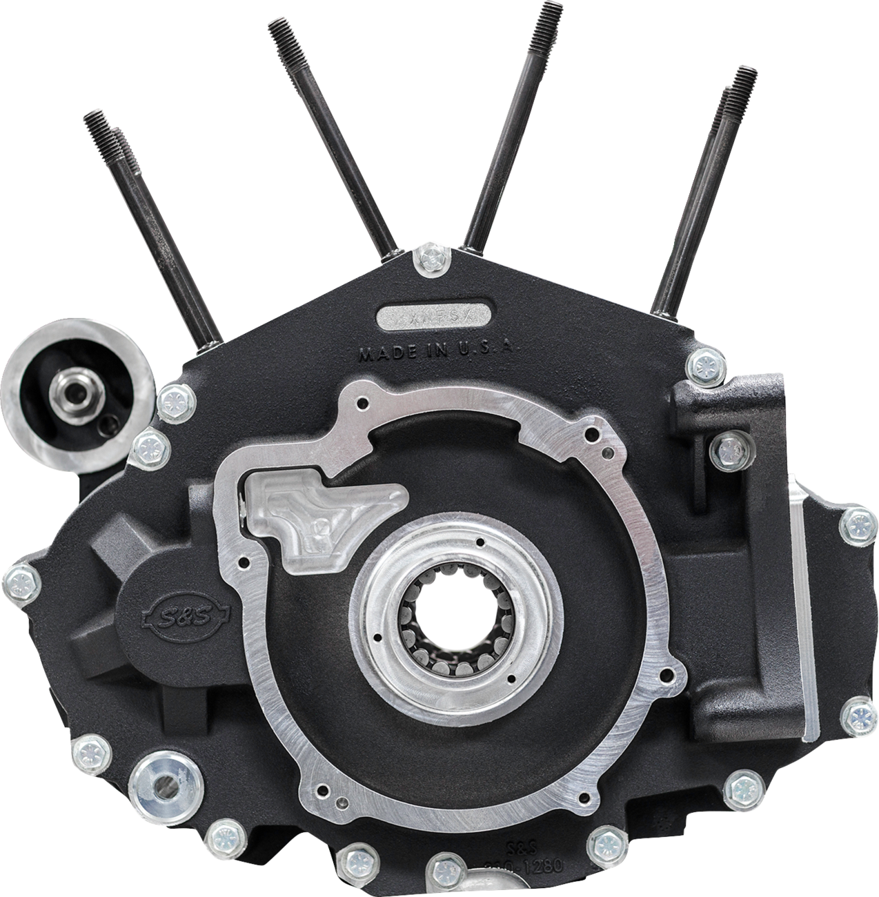 S&S CYCLE Crankcase - MK-Series "B" - Black - M8 Softail 310-1326 — image 4