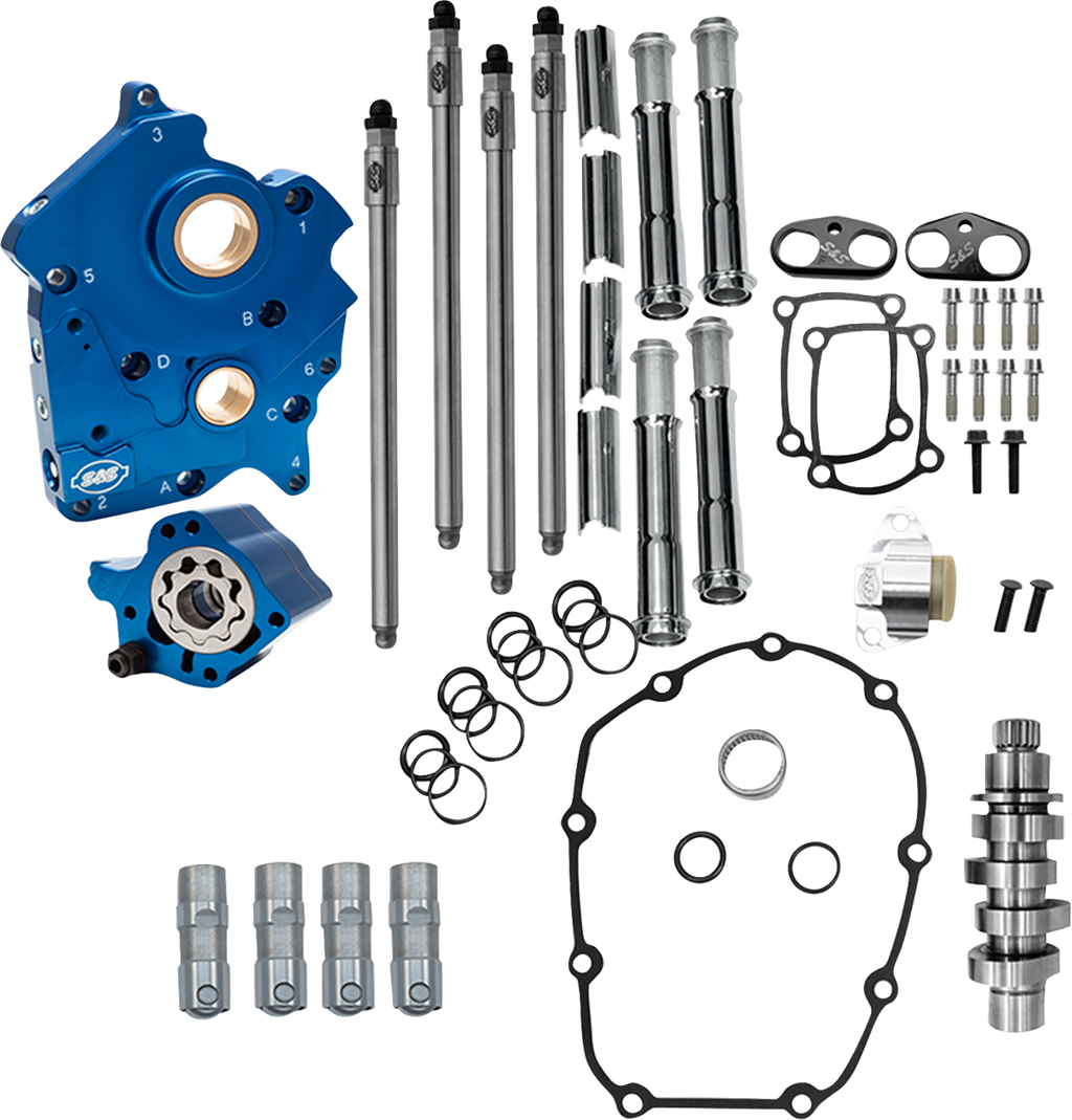 S&S CYCLE Cam Chest Kit - Water Cooled - Chain Drive - 496 Cam - Chrome Pushrod Tubes - M8 310-1384A — image 1