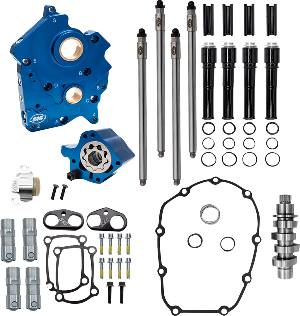 S&S CYCLE Cam Chest Kit - Water Cooled - Chain Drive - 496 Cam - Black Pushrod Tubes - M8 310-1385A — image 1