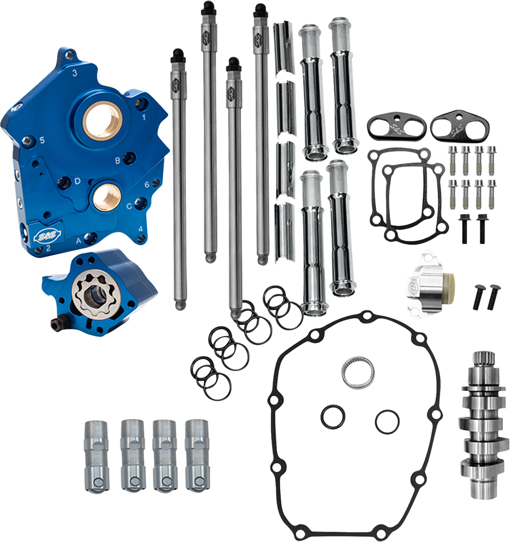 S&S CYCLE Cam Chest Kit - 496 Gear Drive Cam - Water Cooled - Chrome Pushtubes - M8 310-1386 — image 2