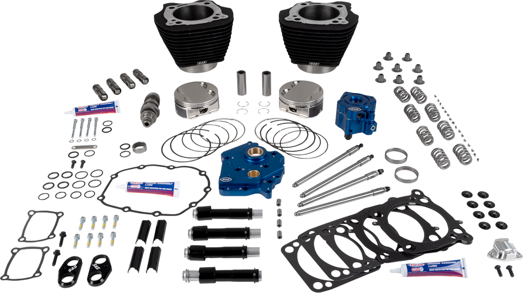 S&S CYCLE 129" Power Package - HPT496 - Chain Drive - Oil Cooled - Black with Highlights - 107" M8 310-1395 — image 2