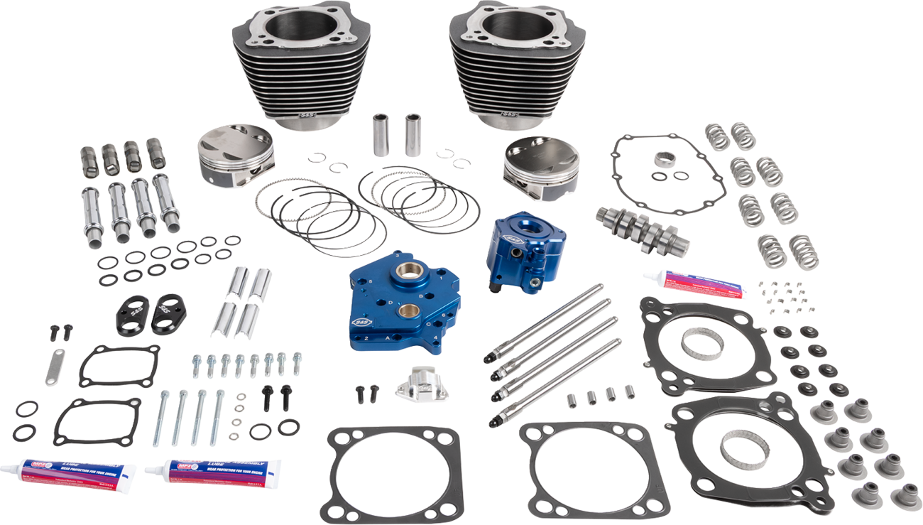 S&S CYCLE 132" Power Package - HPT496 - Chain Drive - Water Cooled - Black with Highlights - 114"/117" M8 310-1401 — image 2