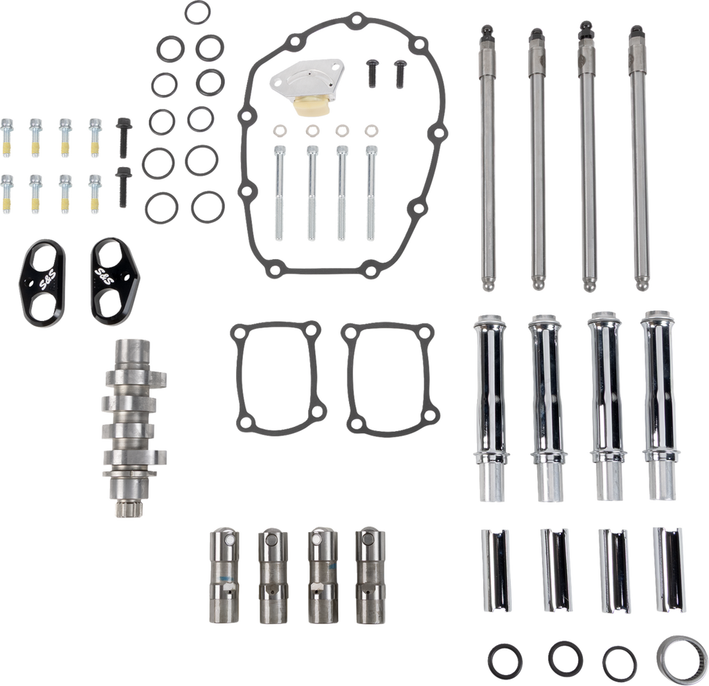 S&S CYCLE Camshaft Kit - 496 Chain Drive - Chrome Pushrod Tubes - M8 310-1411 — image 1