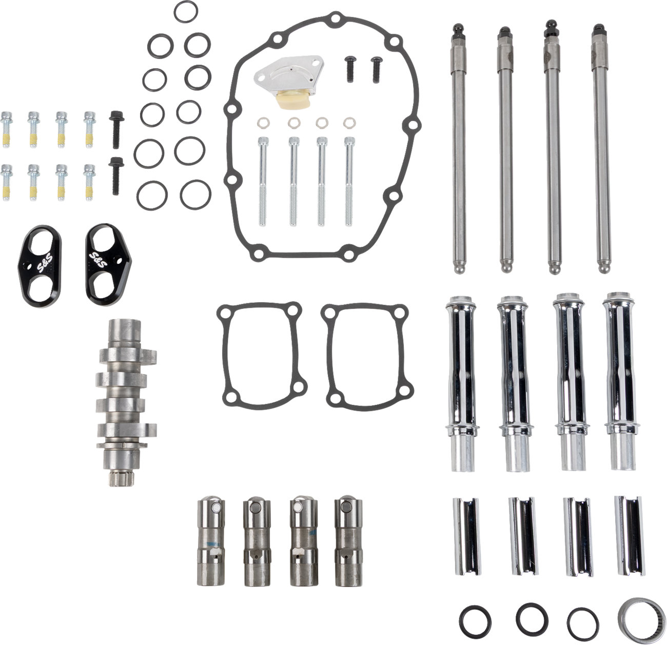 S&S CYCLE Camshaft Kit - 496 Chain Drive - Chrome Pushrod Tubes - M8 310-1411 — image 1