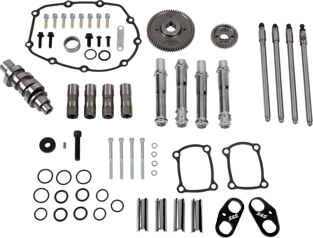 S&S CYCLE Camshaft Kit - 496 Gear Drive - Black Pushrod Tubes - M8 310-1412 — image 2