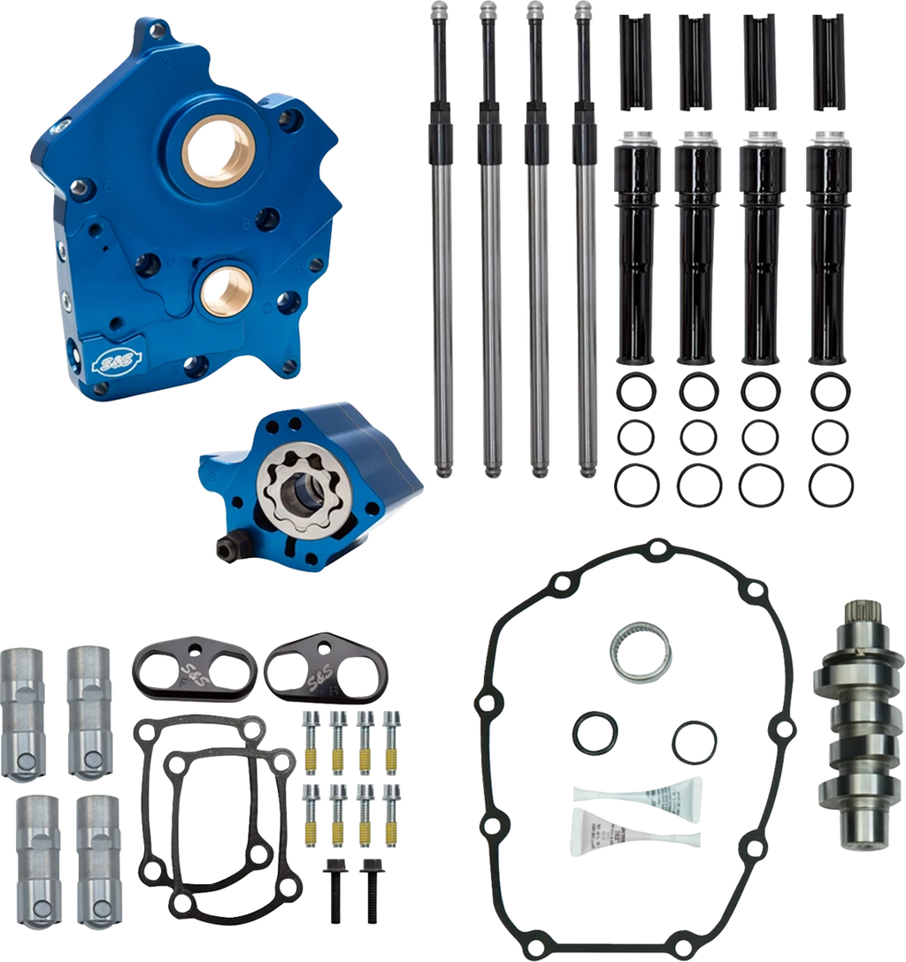 S&S CYCLE Cam Chest - Water Cooled - HPT560 - Black Pushrod Tubes - VVT M8 310-1433 — image 1