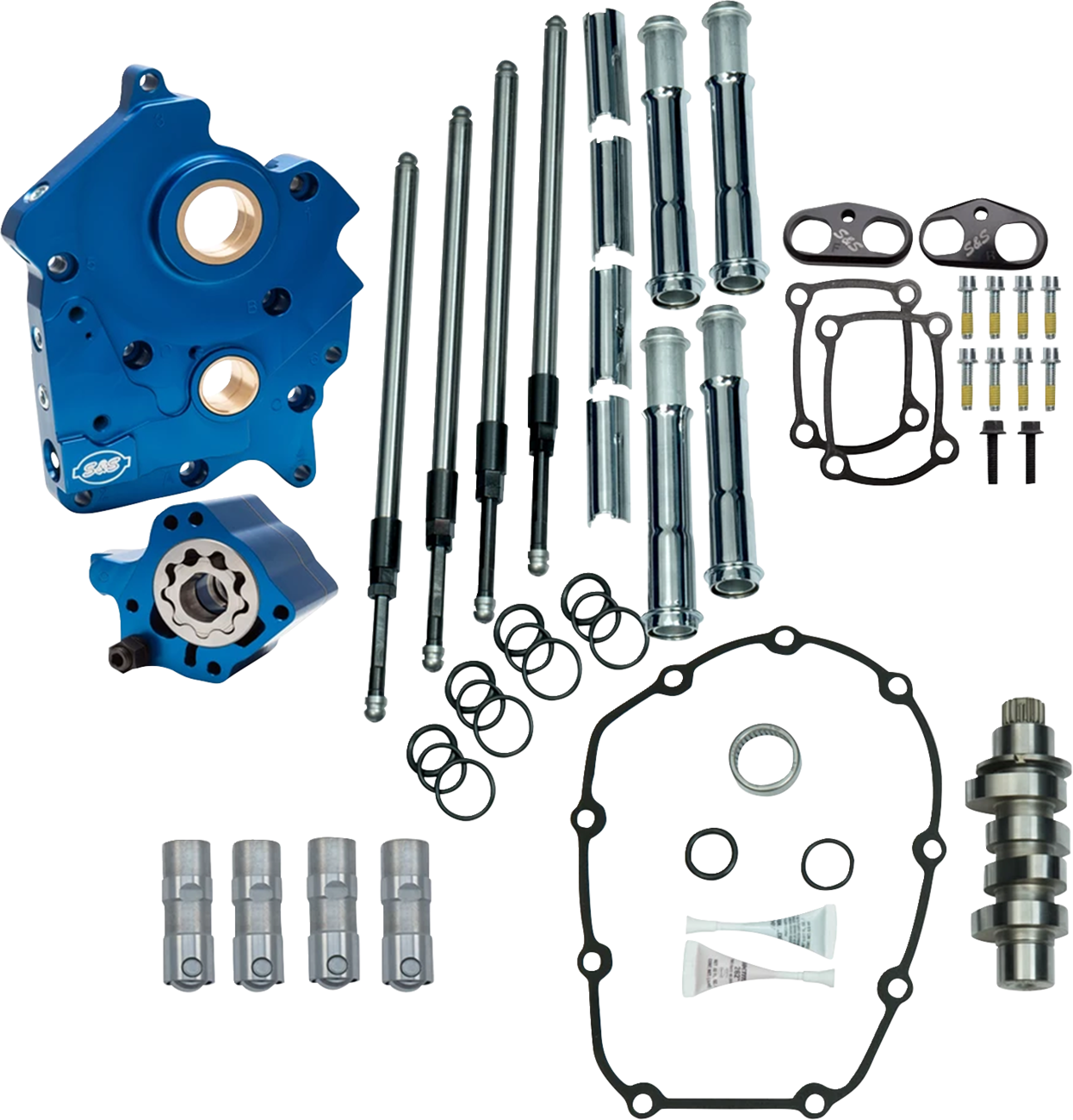 S&S CYCLE Cam Chest - Water Cooled - HPT560 - Black Pushrod Tubes - VVT M8 310-1433 — image 2