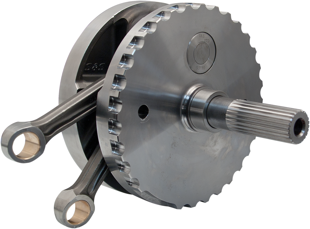 S&S CYCLE Flywheel Assembly - 4-3/8" - with Sprocket Bearing Race - 96"/103"/110" Twin Cam "B" '07-'16 320-0358 — image 1