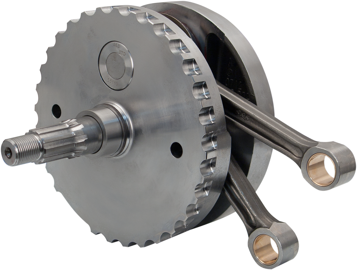 S&S CYCLE Flywheel Assembly - 4.00" - with Sprocket Bearing Race - 88"/95"/100" Twin Cam "B" '03-'06 320-0396 — image 1