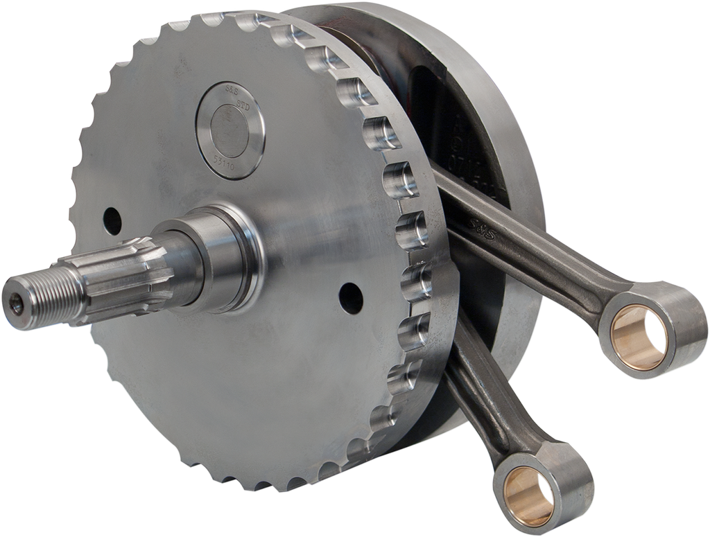S&S CYCLE Flywheel Assembly - 4.00" - with Sprocket Bearing Race - 88"/95"/100" Twin Cam "A" '03-'06 320-0402 — image 1