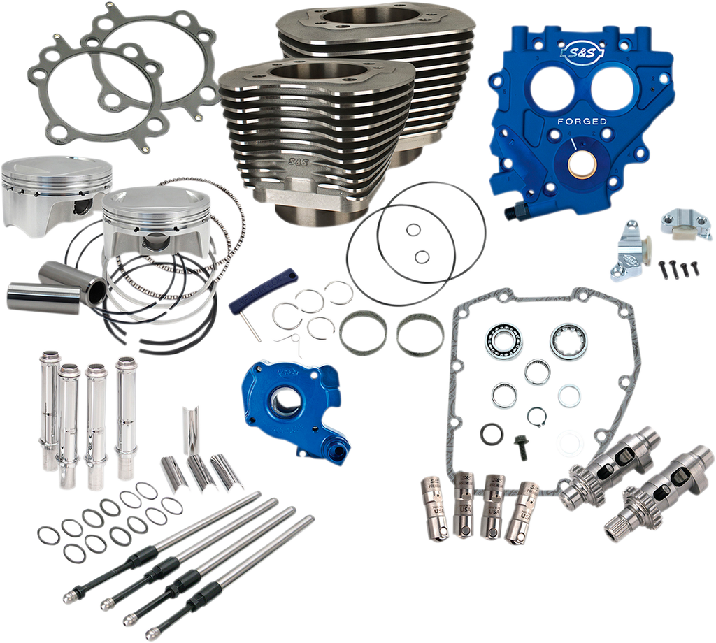 S&S CYCLE 100" Power Package - 585CE - Chain Drive - Wrinkle Black - Twin Cam 88 330-0664 — image 1