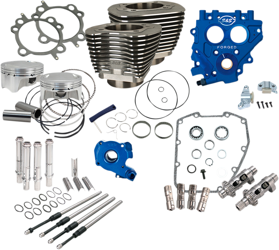 S&S CYCLE 100" Power Package - 585CE - Chain Drive - Wrinkle Black - Twin Cam 88 330-0664 — image 1