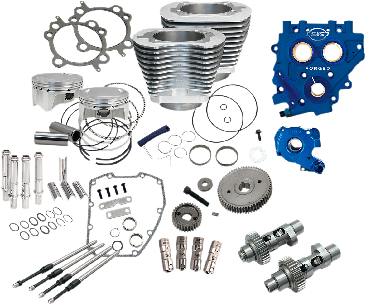 S&S CYCLE 110" Power Package Performance Kit - Gear Drive - Silver 330-0667 — image 1