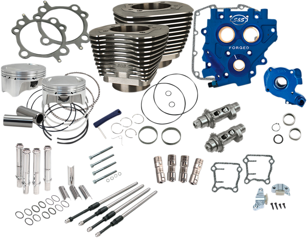 S&S CYCLE 110" Power Package Performance Kit - Chain Drive - Black 330-0668 — image 1