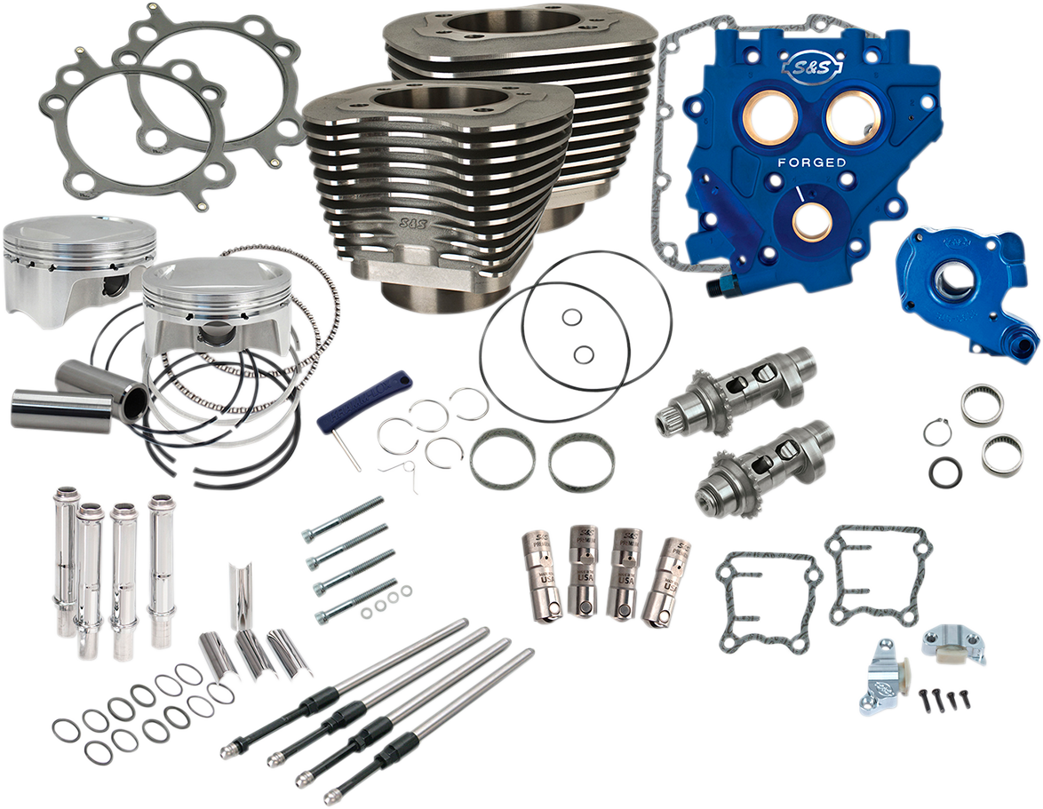 S&S CYCLE 110" Power Package Performance Kit - Chain Drive - Black 330-0668 — image 1